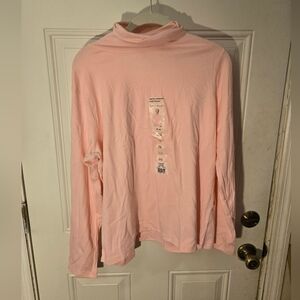 Vintage White Stag 100% Cotton Pink Strawberry Turtleneck Long Sleeve